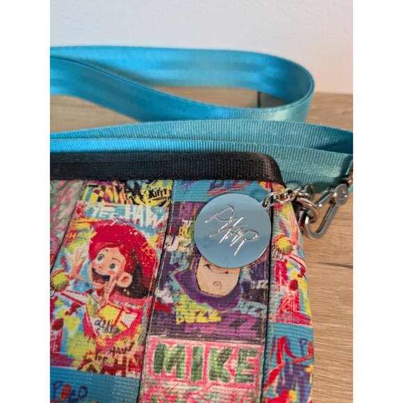 Disney Parks Store Pixar Crossbody Seatbelt Bag by Harveys 2024 Blue Characters - Picture 6 of 9